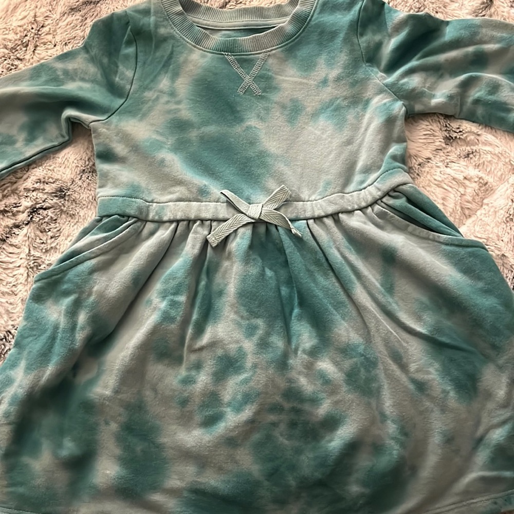 Teal Longsleeve Toddler Dress